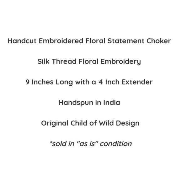 CHILD OF WILD // ltd ed floral cut out patch style choker LAST ONE! - Picture 11 of 14